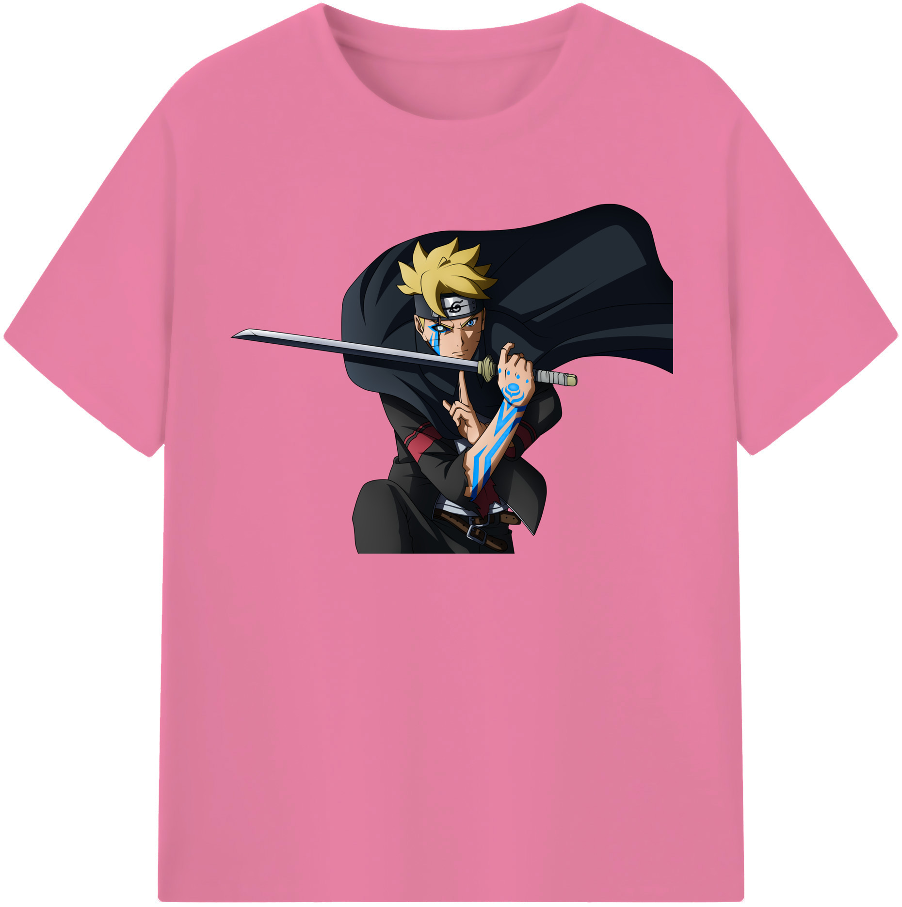 （画像用） NARUTO -ナルト- うずまき ボルト Uzumaki Boruto 綿100％半袖Tシャツ（フロントプリント）